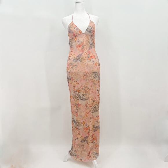 I.AM.GIA Ellery Dress Pink Blush Butterfly Long M - Picture 3 of 10